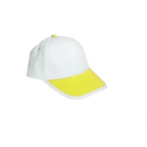 Cotton Caps White and Yellow Color
